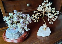 2 Alberi della Vita in Cristallo – Ametista e Quarzo Rosa