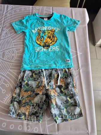 Cooler Sommer Set Gr. 104 mit wilde Tiermotiv🐅🐘🦓