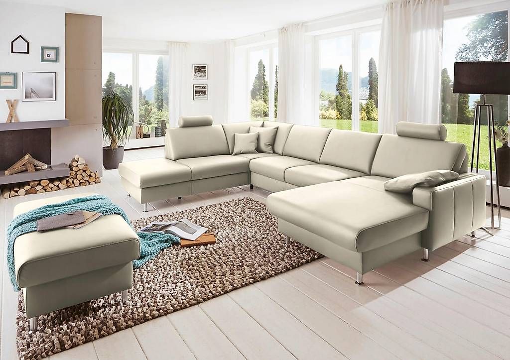 Sofas: Sofa / Wohnlandschaft Echtleder Creme – Gebraucht aus Ibach von Madu94