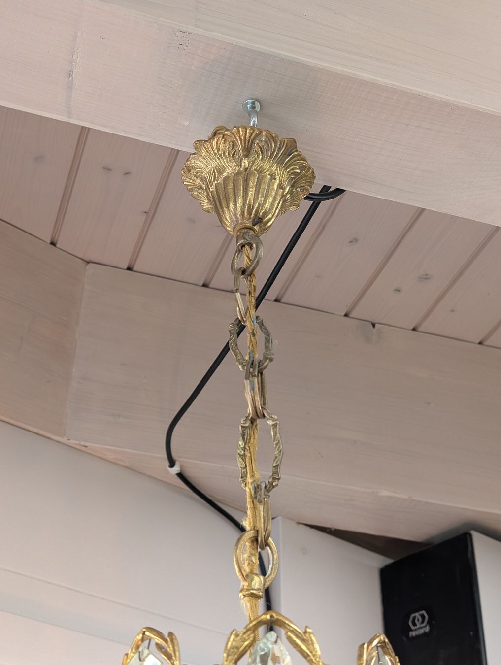 Kronleuchter & Deckenlampen: Kronleuchter mit Kristallglas und Messing Details – Gebraucht aus Adligenswil von karinma 5