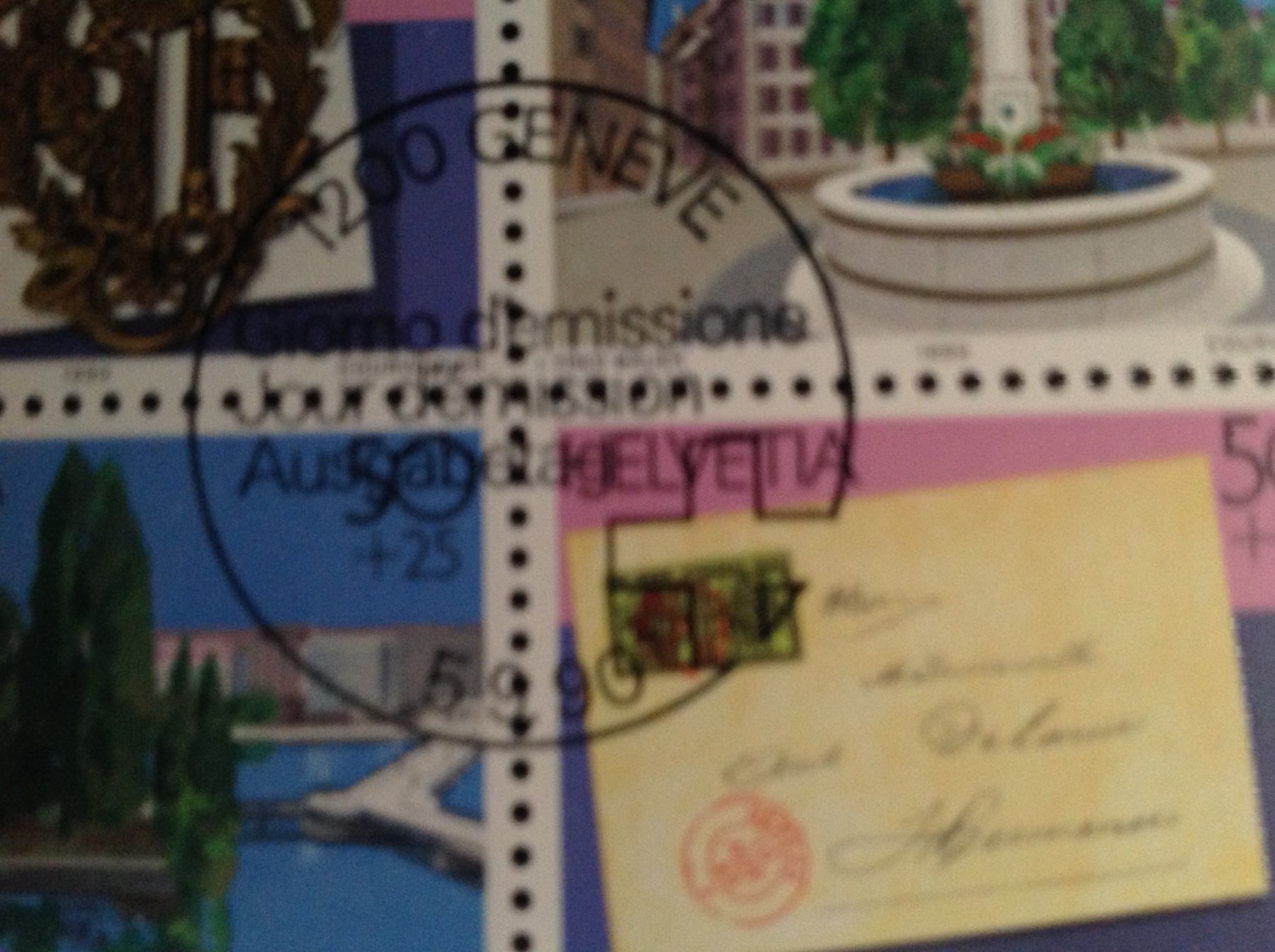 Tutti i francobolli: 2 x  Block 1990 Helvetia Geneve – Usato da Horw venduto da Luki49 3