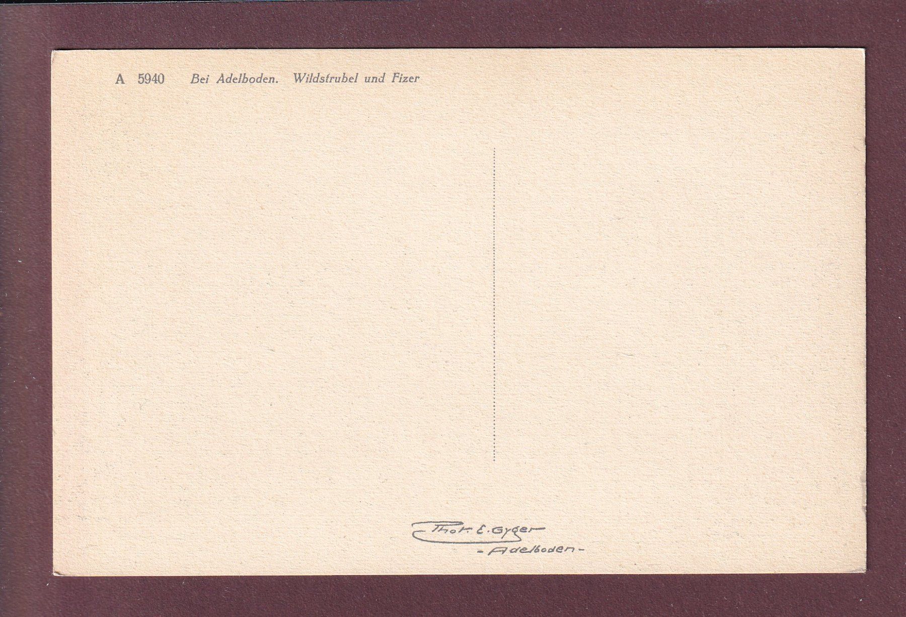 Cartoline postali: Bei ADELBODEN - Wildstrubel - Fizer – Usato da Pully venduto da nicecards 1