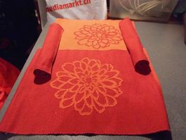 Tischset 4 Stück, rot/orange Blume