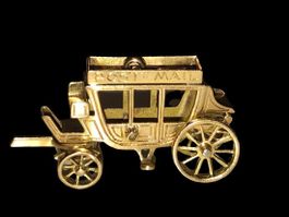Antike Anhänger Form alte Postwagen 7g Gold 18K