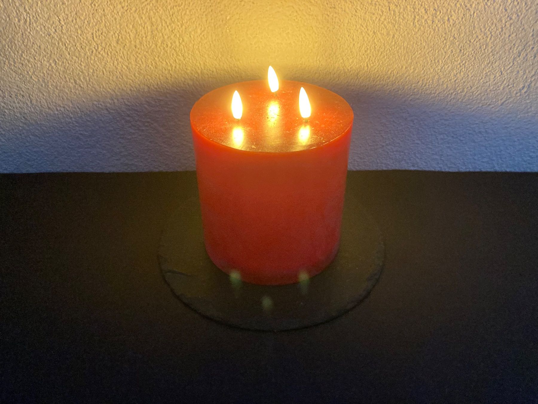 Candele: LED Echtwachs 3-Docht Kerze, 15 x 15 cm, rot, Timerfunktion – Nuovo e nell'imballaggio originale da Neuenhof venduto da jorogo 5