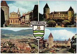 Yverdon - 4 Bild AK