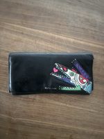 Portemonnaie Paul Smith Krokodil schwarz, Leder