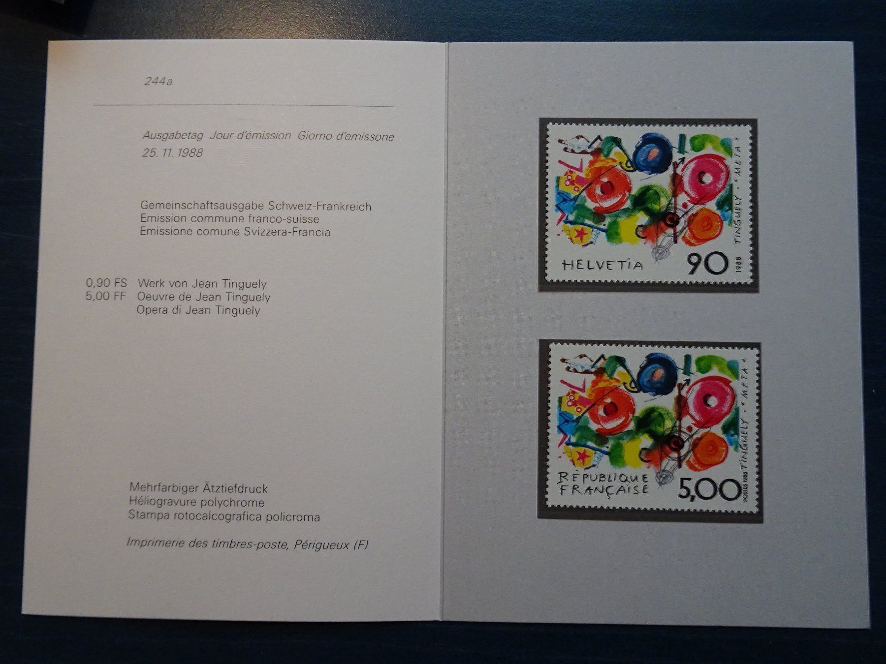 Alle Briefmarken: 1988** – Neu (gemäss Beschreibung) aus Aadorf von Chnorli-Furz 1