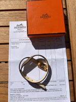 Hérmes Lederarmband, Behapi Double - taupe/nata