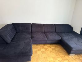 Moderne Wohnlandschaft Sofa Couch mit Schlaffunktion