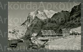 AK Kleine Scheidegg BE Bahnhof, Wetterhörner ≈ 1950
