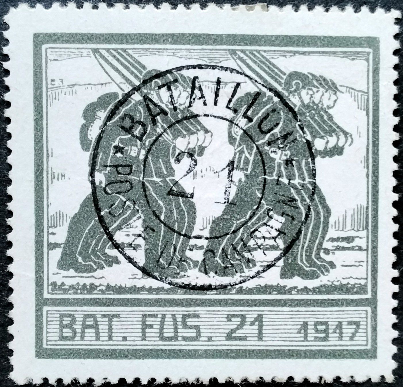 Alle Briefmarken: Füsilier Bat 21, Wi 2.Div 35, 1.WK – Gebraucht aus Niederuzwil von LichtPhil
