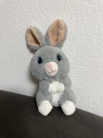 Plüschtier Hase grau weiss ca 25 cm