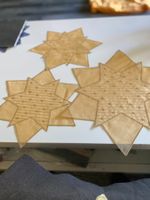 3 Platzdeckchen  2x 29cm & 1x38cm