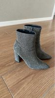 Office London Sparkly Silver Ankle Boots