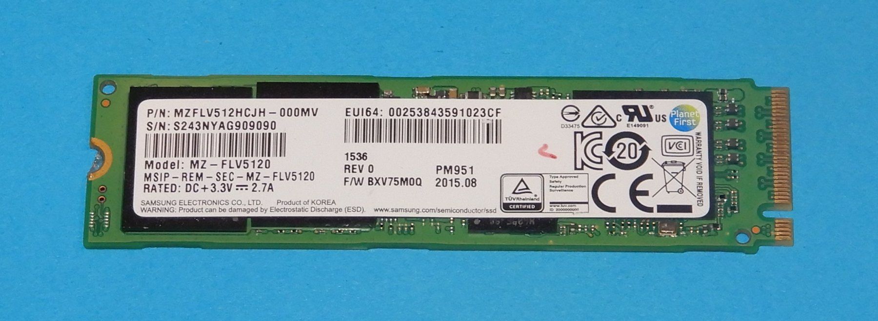 Samsung Disques durs: Samsung PM951 SSD 512 GB – D'occasion à Bern par compischop