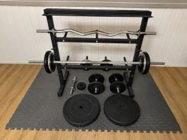 Hantelset mit Stangen & Hantelständer *TOP