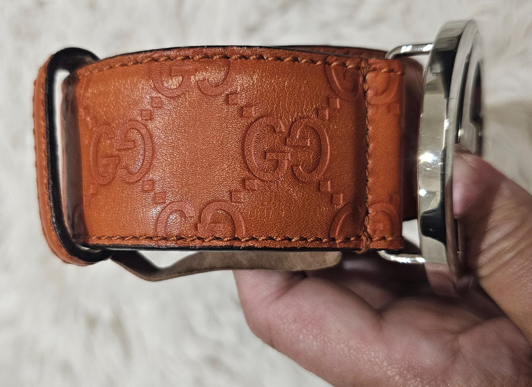 Gucci Cinture: Gucci Gürtel Interlocking G braun Leder – Usato da Glattpark(Opfikon) venduto da Melli85 2