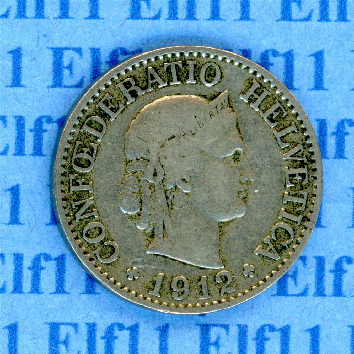 Alle Münzen: CHF___0.10 1912 s-ss 10 Rappen – Gebraucht aus Widnau von Elf11