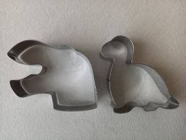 2 Ausstecher Guetzli Keks Dinosaurier