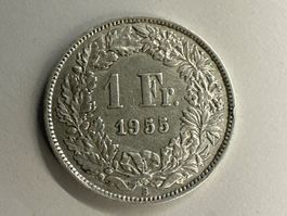 1 Fr. Silber Schweiz 1955 ss