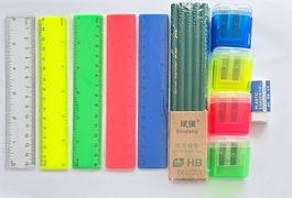 Schulset mit Lineal, Bleistiften & Anspitzern