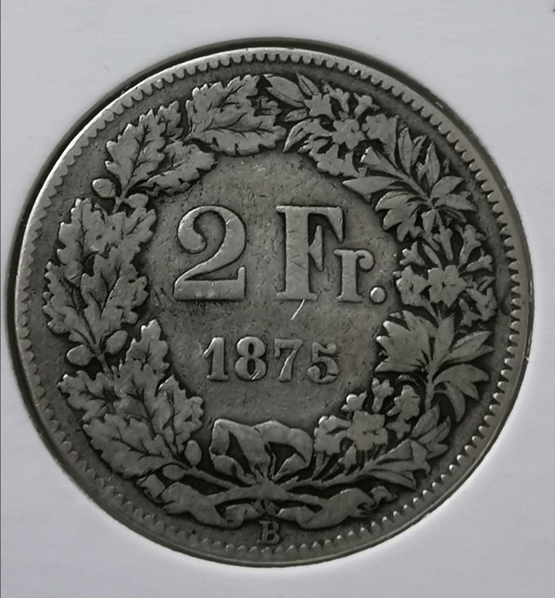 Tutti le monete: 2 Franken 1875 Silber – Usato da Zürich venduto da turbopuz