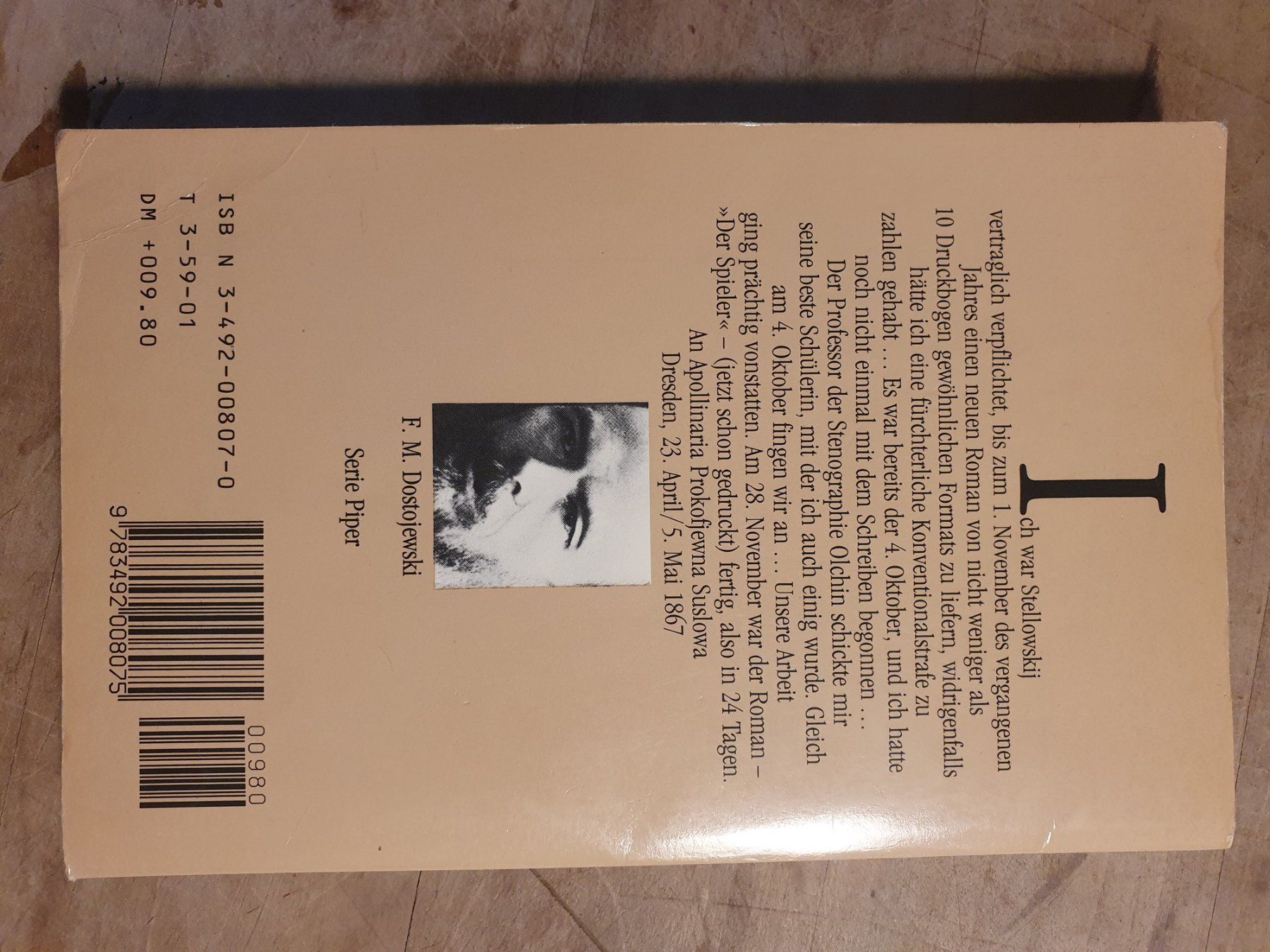 Libri: Der Spieler Fjodor Dostojewski Piper – Usato da Zürich venduto da loosebone 1
