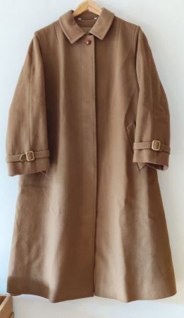 BURBERRY Loden-Wool Mantel Jacke Gehrock Wolle Camel Gr.44