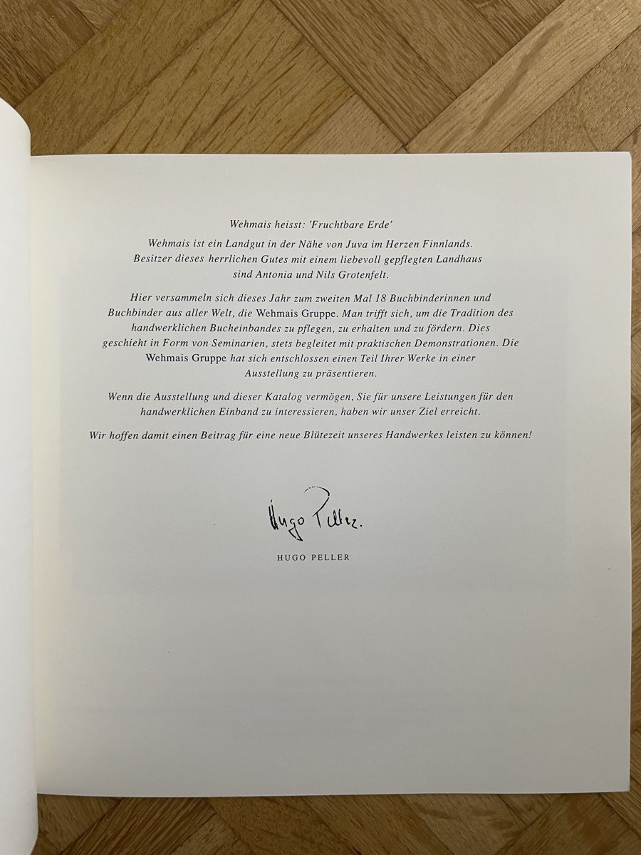 Libri: Hugo Peller Fine Bindings Wehmais Group – Usato da Solothurn venduto da gamma999 2