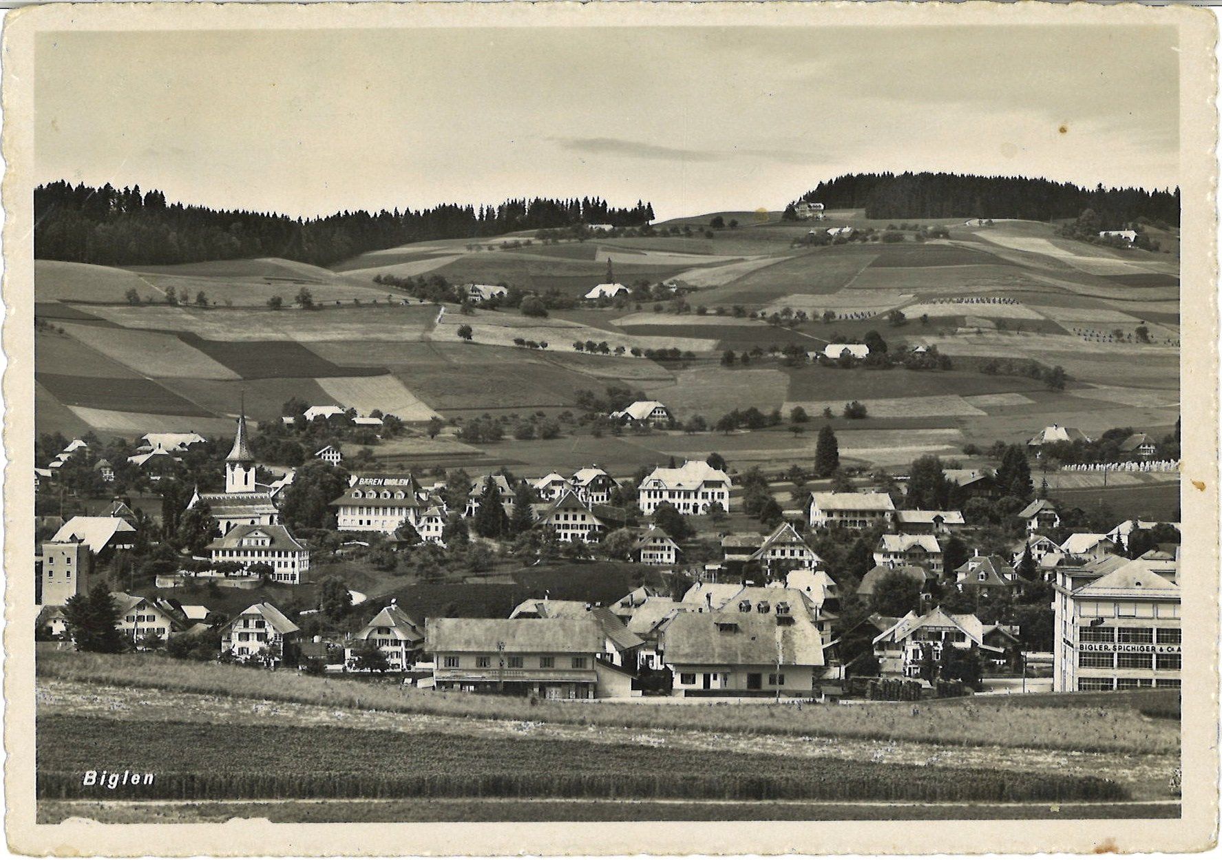Cartoline postali: Antike Ansichtskarte von Biglen (BE) – Usato da Chur venduto da mar_95xd