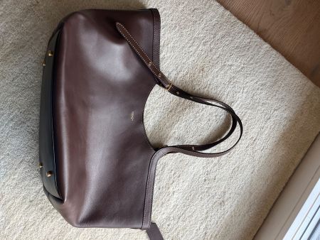 Coach Tote Tasche Leder braun goldfarbene Details neu