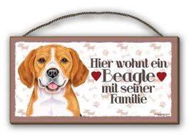 Holzmagnet-BEAGLE-HIER WOHNT EIN