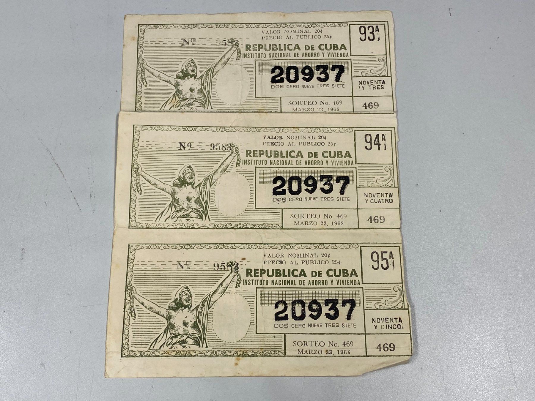 Documenti: CUBA Lotterie-Schein 1968 /// H258 – Usato da Bern venduto da JMsoehne1987