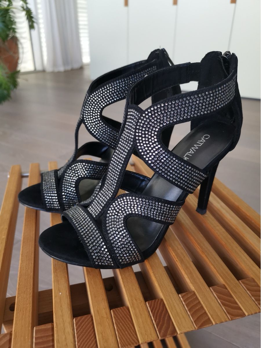 Scarpe da donna: Catwalk High Heels, Gr. 37, schwarz, Strass – Usato da Bremgarten AG venduto da Rachelxsa