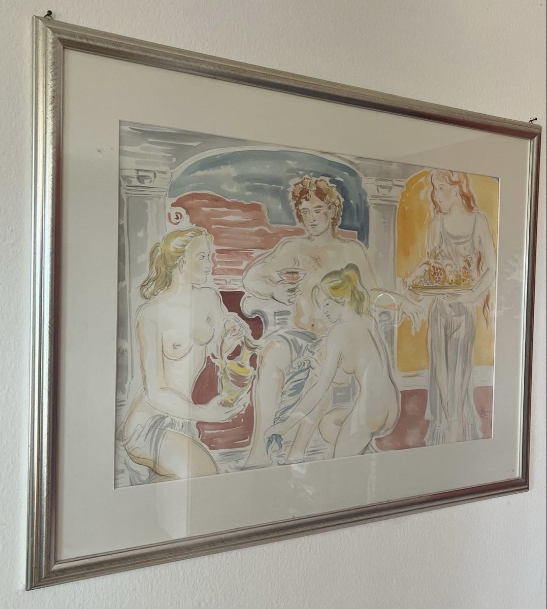 Foto & Immagini: Originalgemälde, Junger Bacchus 2007, Unikat, Simone Erni – Usato da Luzern venduto da Venedig123 6