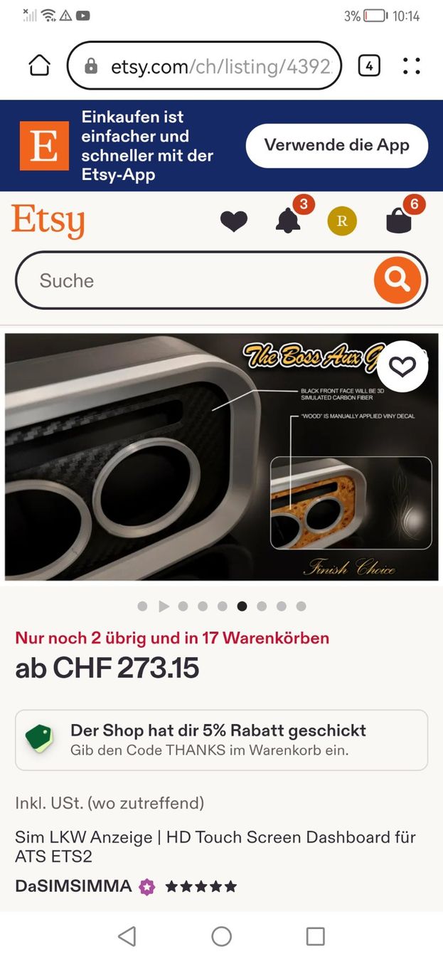PCs: Pc SIMRACING HD TOUCHSCREEN TACHO – Gebraucht aus Altnau von playboy 2