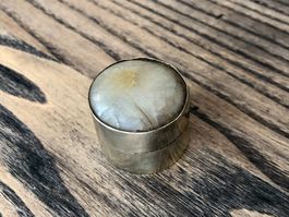Vintage Dose Dösli mit Stein verm. Silber