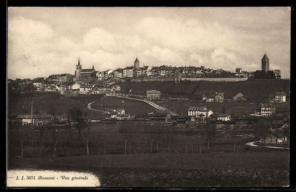 Cartes postales: AK Romont, Vue générale – D'occasion à Berlin par bartko-reher