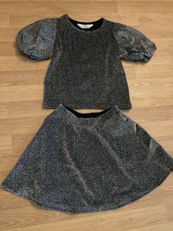 Mädchen Glitzer Outfit Gr. 122/128