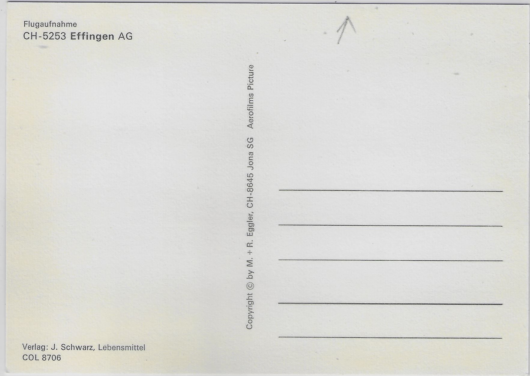 Ansichtskarten: Flugaufnahme Effingen AG – Antik aus Ettingen von Kartenplanet 1