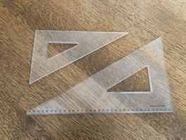 Lot de 2 Equerre à Dessin technique LINEX 2 Dreieck