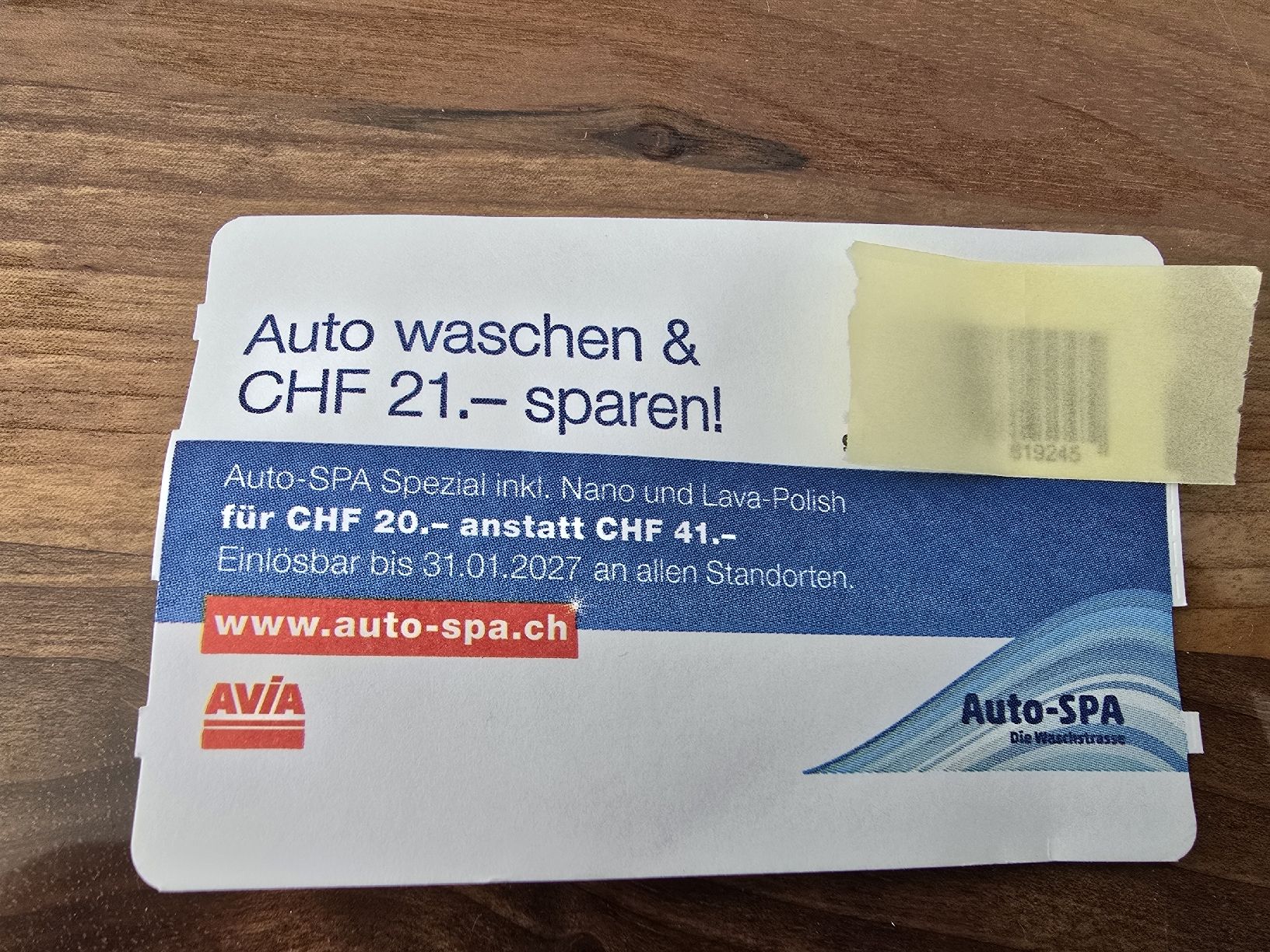 Buoni: Rabattgutschein für Auto Spa Wasch Programm – Nuovo (secondo la descrizione) da Speicher venduto da stoetzer.andre