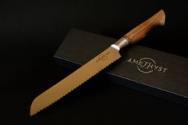 Amethyst Brotmesser, neu und originalverpackt, Holzgriff :-)