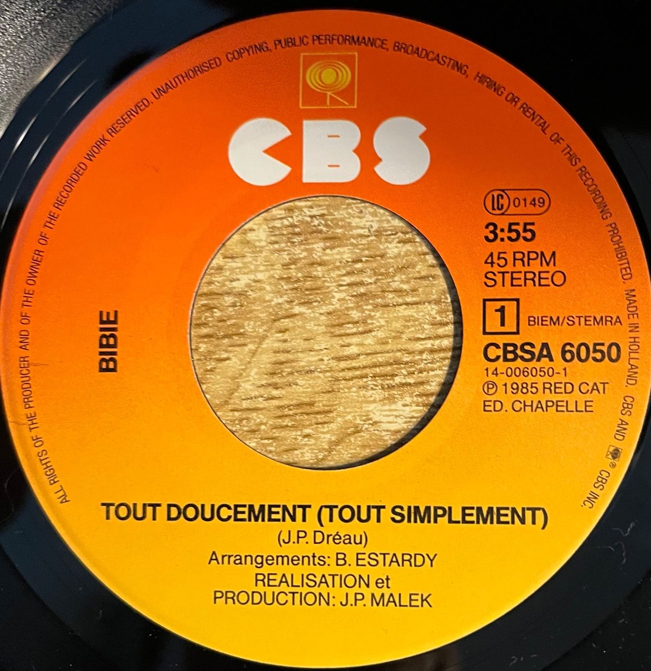 Dischi in vinile: BIBIE - TOUT DOUCEMENT – Usato da Bussigny venduto da vinyl-pas-cher 2
