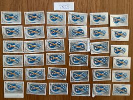 72Fr Postfrische ungestempelte Flugpost Frankaturware Lot