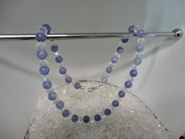 Halskette Chalcedon, Tschechischer-Kristall.