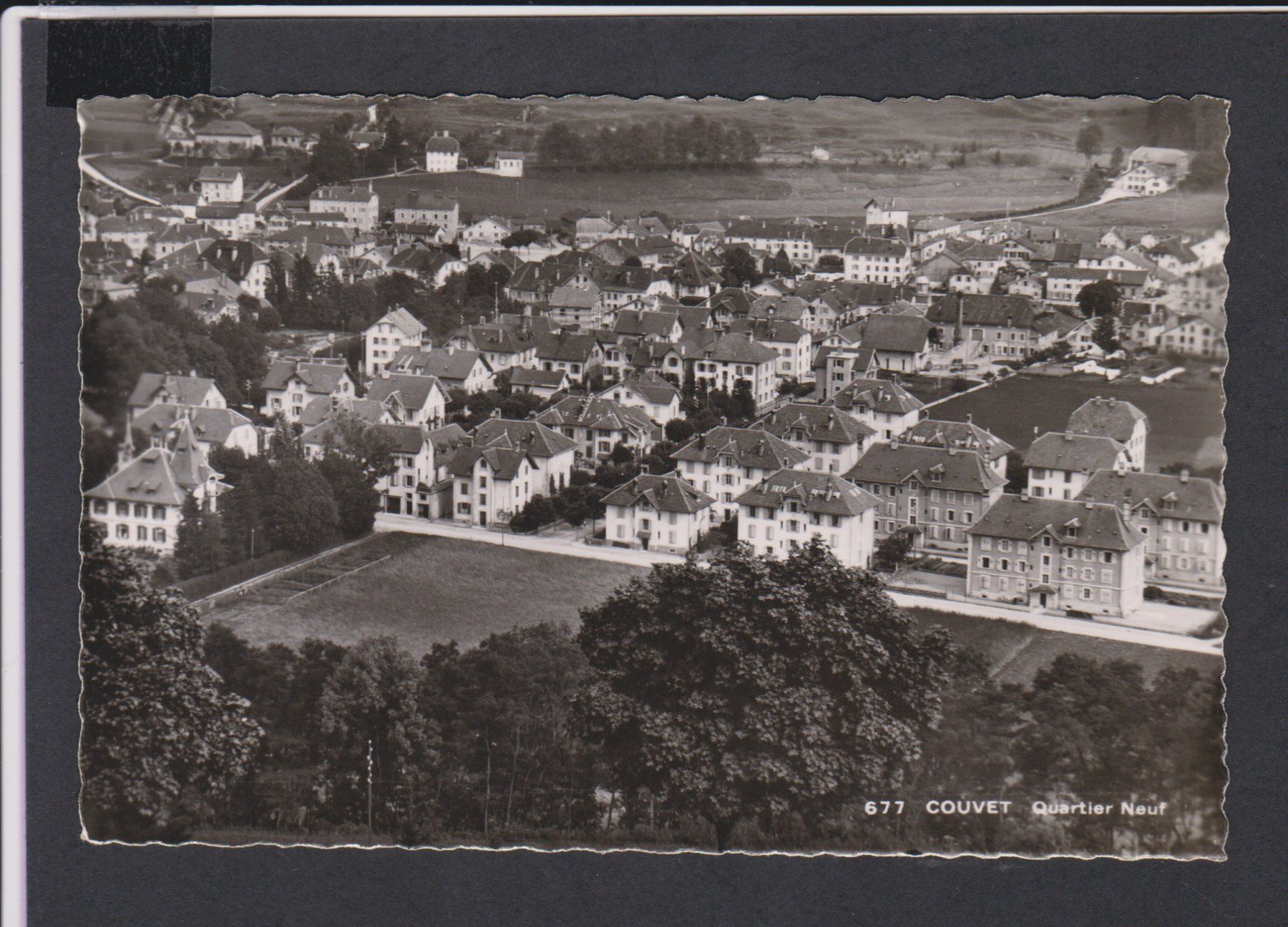 Cartoline postali: Couvet  NE   :   Quartier Neuf , alte Ansichtskarte 1938 – Usato da Vitznau venduto da Ropaku