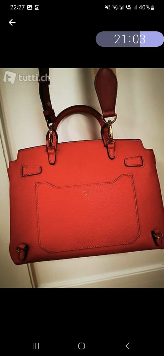 Taschen für Damen: MCM Original Leder rot handbag – Gebraucht aus Zürich von Sami526 1