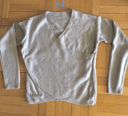 cache-cœur bleu pâle ou pull dégradé bleu t38, à l’unité